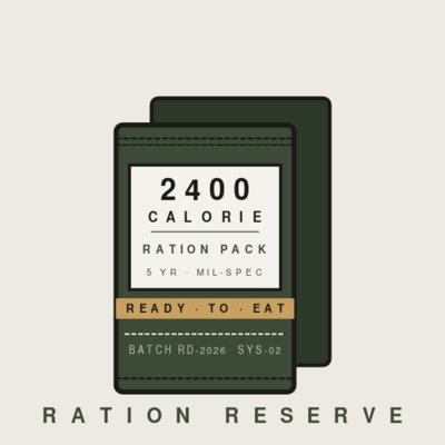 2400-calorie ration pack illustration
